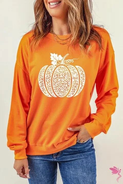 Value Deals gym ready hoodieCheetah Pumpkin Graphic Sweatshirt