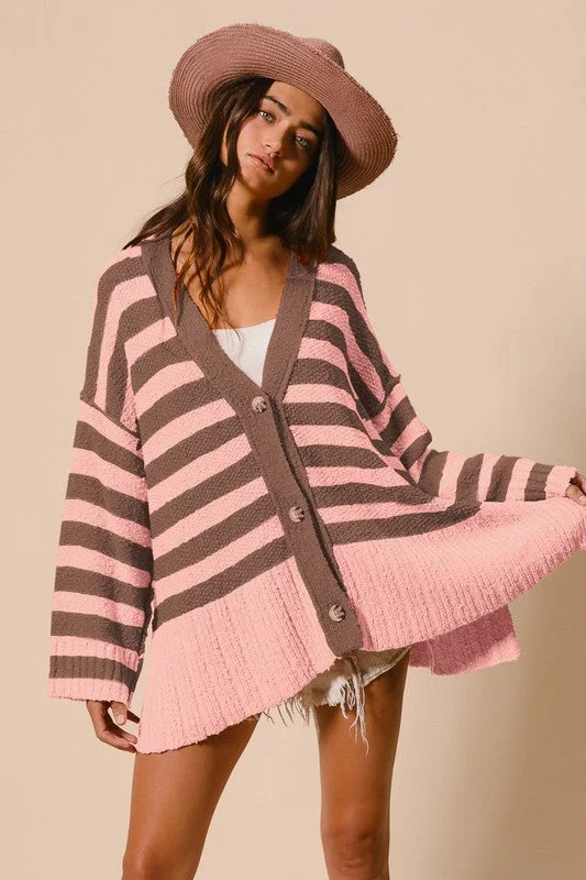 Special Discount breathable workout hoodieBiBi Slit Striped V-Neck Button Up Cardigan Special Discount breathable workout hoodieBiBi Slit Striped V-Neck Button Up Cardigan