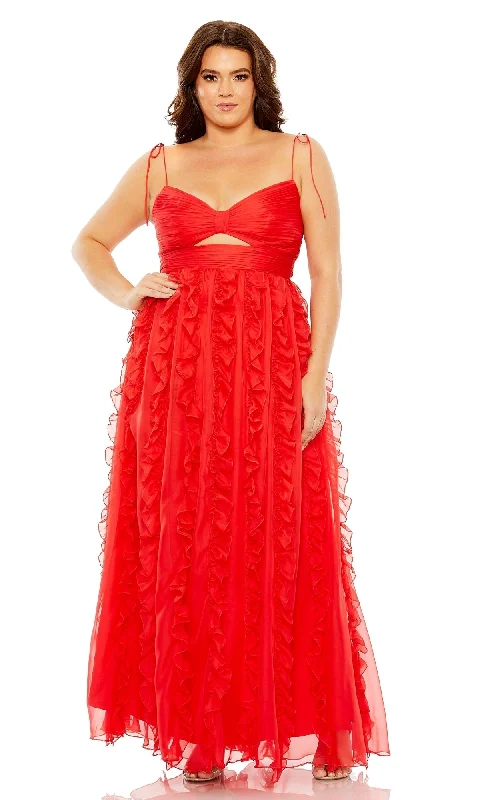 YEAR-End Clearance long-sleeve floral dressMac Duggal Long Plus-Size Formal Dress 68543