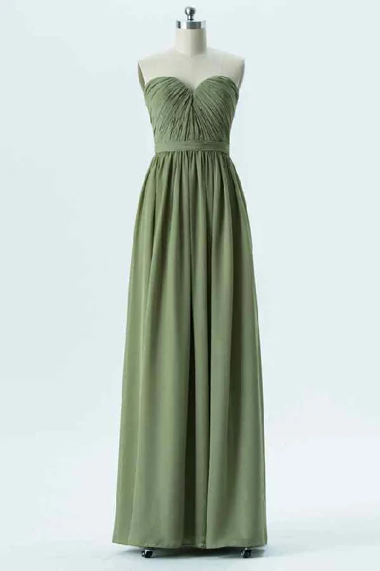 Price Rollback trendy mini dressOlive A-line Strapless Chiffon Pleated Long Bridesmaid Dress Price Rollback trendy mini dressOlive A-line Strapless Chiffon Pleated Long Bridesmaid Dress