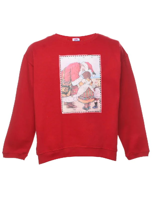 Major Savings outdoor coatSanta Claus Christmas Sweatshirt - L