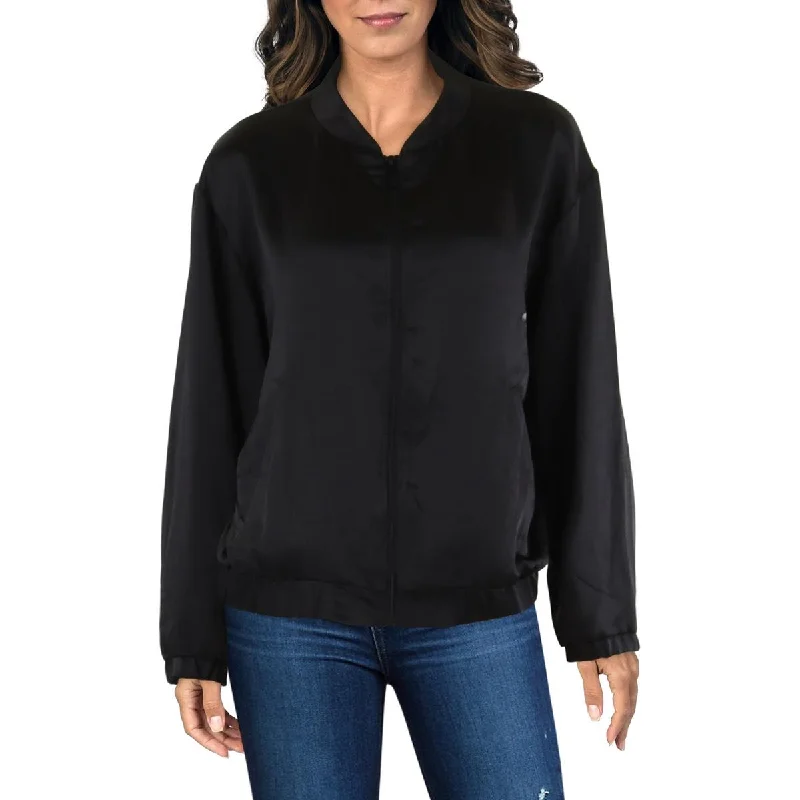 Referral Discount sporty outerwearWomens Solid Bomber Jacket