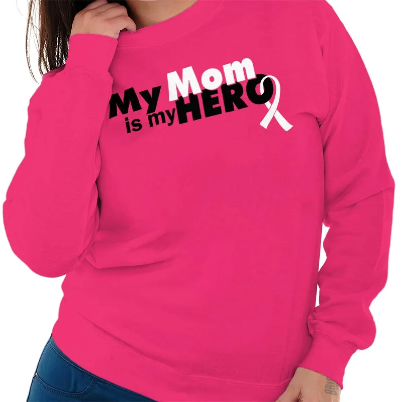 Bonus Savings soft athletic sweatshirtMy Mom Is My Hero Crewneck Sweatshirt