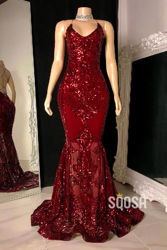 Price Blitz casual slip dressSpaghetti Straps Sequins Appliques Burgundy Mermaid Prom Dress Black Girl Slay QP0891 Price Blitz casual slip dressSpaghetti Straps Sequins Appliques Burgundy Mermaid Prom Dress Black Girl Slay QP0891