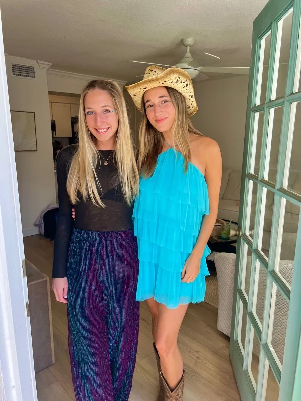 Overstock Sale sleek midi dressHalter Neckline Blue Multi-layered Homecoming Dress Y2768 Overstock Sale sleek midi dressHalter Neckline Blue Multi-layered Homecoming Dress Y2768