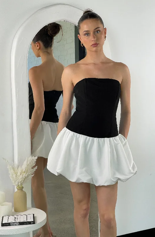 New Deals Nina Mini Dress | Black & White