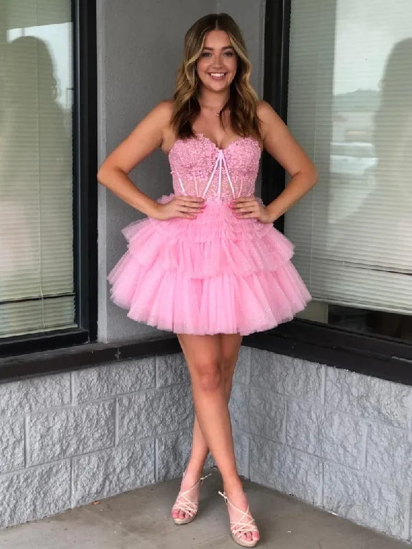 Deep Discounts stylish dressA Line Sweetheart Homecoming Dress with Ruffles Y2828