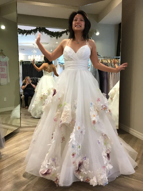 Deal of the Day casual shift dressGorgeous 3D Floral Applique A-line Wedding Dress Y2675