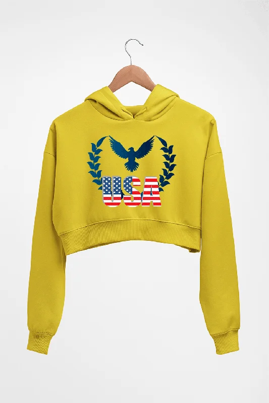 Huge Discounts lightweight hoodieUSA America Crop HOODIE FOR WOMEN