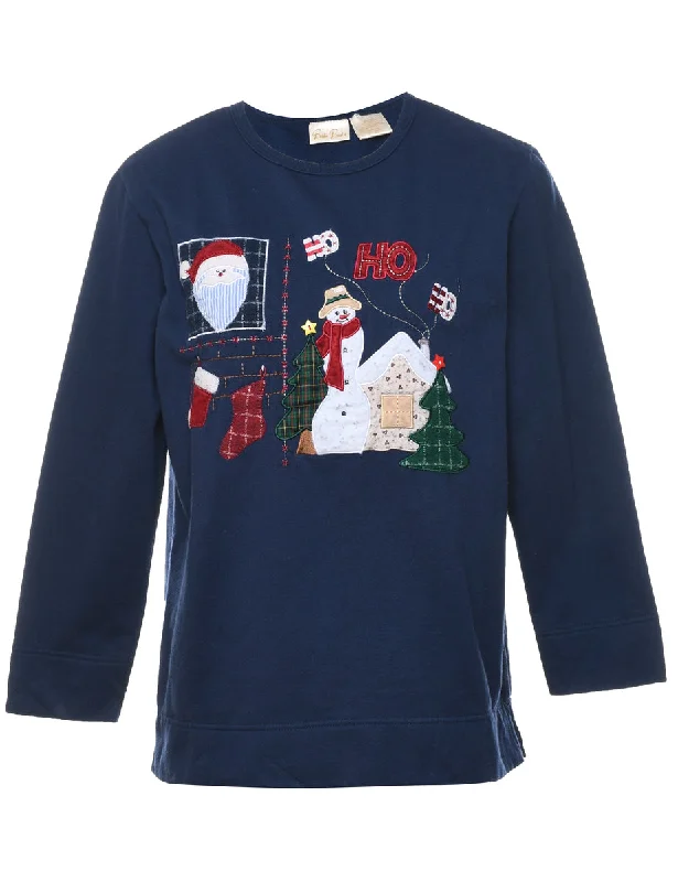 Unbeatable Prices classic bomber jacketEmbroidered Christmas Sweatshirt - S