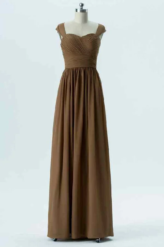 Best Bargains minimalistic dressA-line Cap Sleeves Pleated Keyhole Chiffon Long Bridesmaid Dress Best Bargains minimalistic dressA-line Cap Sleeves Pleated Keyhole Chiffon Long Bridesmaid Dress