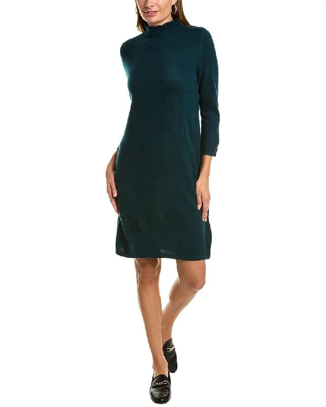 Final Sale casual dressForte Cashmere Ruffle Neck Cashmere Sweaterdress