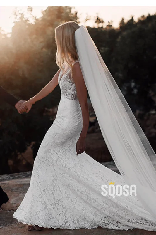 Exclusive Online Offer summer floral dressSexy V-neck Ivory Lace Mermaid Wedding Dress Backless QW2499 Exclusive Online Offer summer floral dressSexy V-neck Ivory Lace Mermaid Wedding Dress Backless QW2499