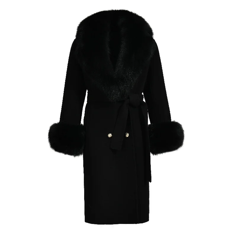 Members Only minimalist jacketWomens 'Sorelle' Cashmere In Black