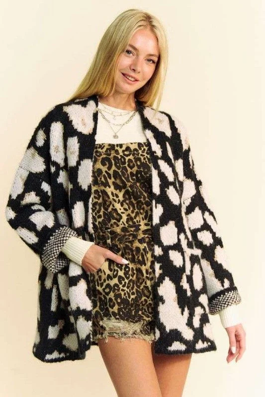 Special Discount classic gym sweatshirtDavi & Dani Leopard Open Front Long Sleeve Cardigan Special Discount classic gym sweatshirtDavi & Dani Leopard Open Front Long Sleeve Cardigan
