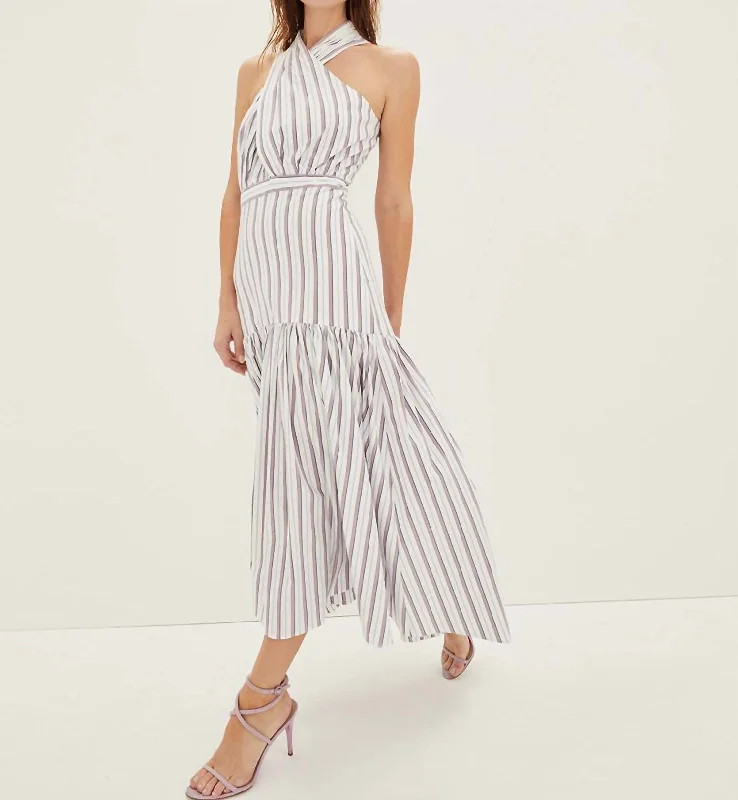 Massive Deals ruched dressRadley Dress In Off White Multi