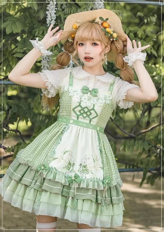 Act Now off-shoulder dressYingLuoFu~Lucky Day~Country Lolita JSK Dress Cute Lolita Dress Act Now off-shoulder dressYingLuoFu~Lucky Day~Country Lolita JSK Dress Cute Lolita Dress
