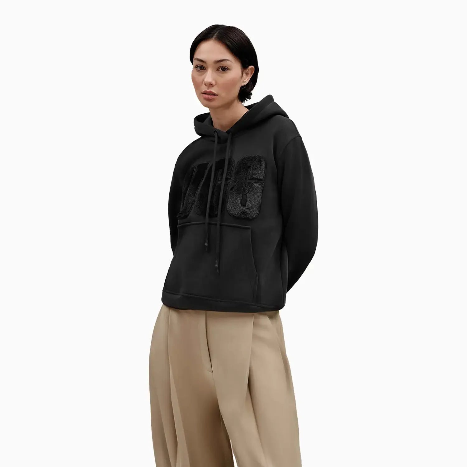 Exclusive Deal pullover hoodieWomen's Rey Fuzzy Logo Pull Over Hoodie