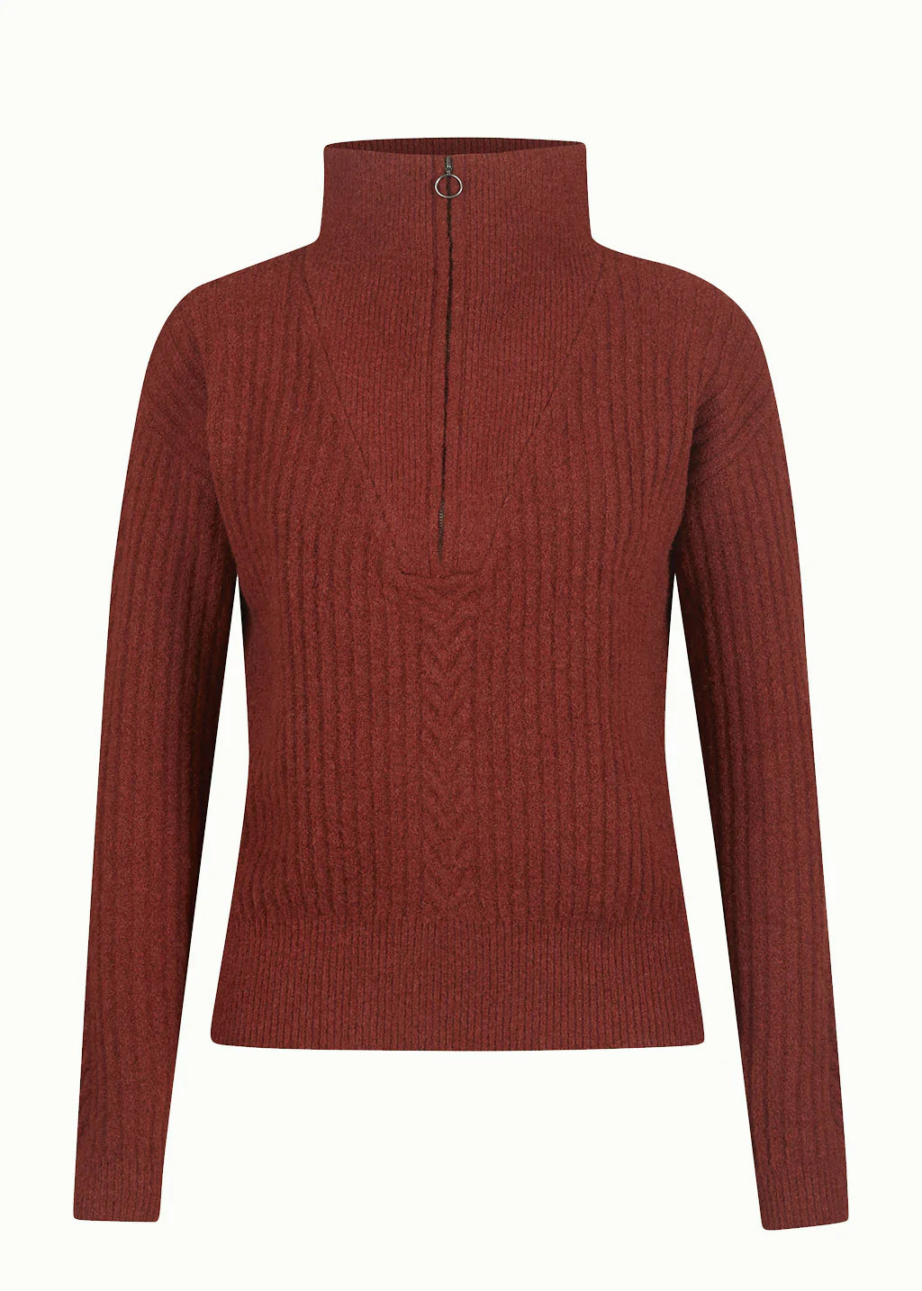 Blowout Deals wool-blend coatKERRITS - Zip Neck Wool Sweater