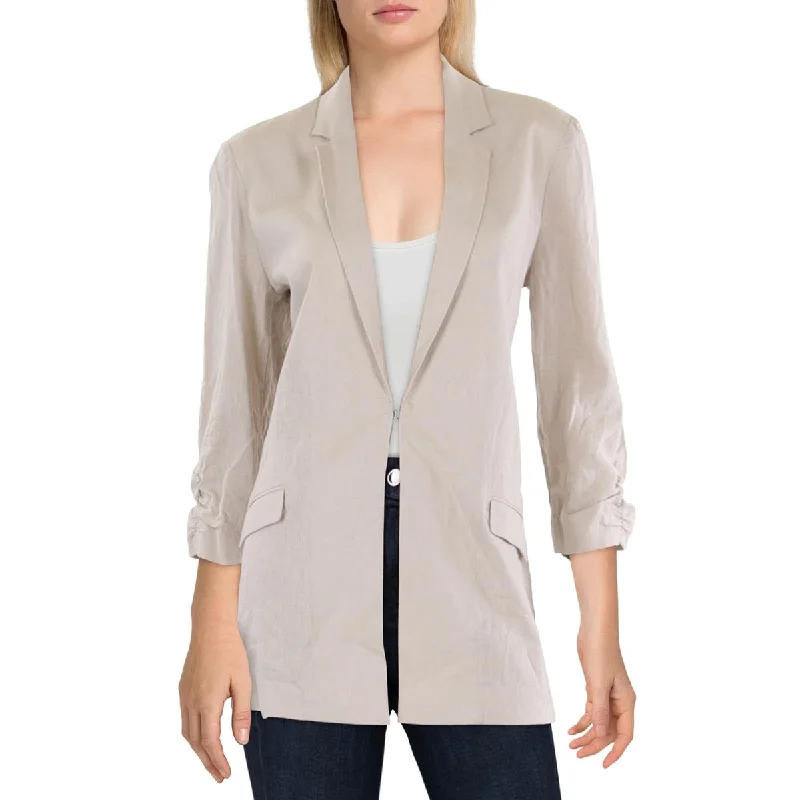 Warehouse Sale contemporary trench coatWomens Linen Suit Separate One-Button Blazer
