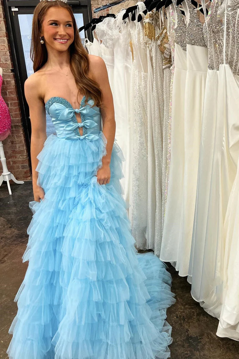 Daily Specials luxury dressChic Sweetheart Strapless Beaded Tiered Prom Dress