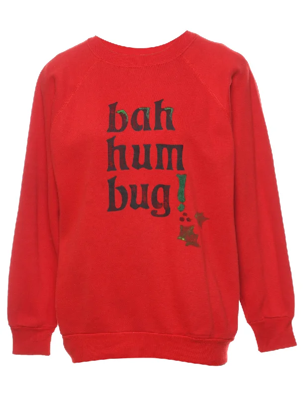 Special Price functional coatRed Christmas Sweatshirt - L