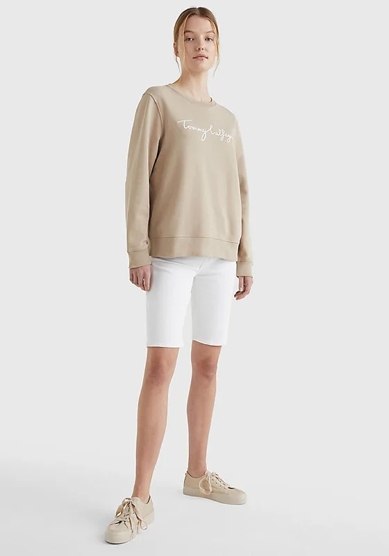 The Best Prices trendy hooded sweatshirtTommy Hilfiger Womens Graphic Signature Sweatshirt, Beige The Best Prices trendy hooded sweatshirtTommy Hilfiger Womens Graphic Signature Sweatshirt, Beige
