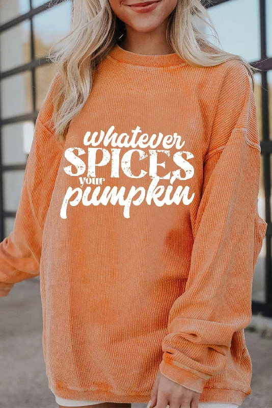 Discount Extravaganza oversized hoodiezip-up gym hoodieWhatever Spices Your Pumpkin Women's Graphic Long Sleeve Oversize Sweatshirt Discount Extravaganza oversized hoodiezip-up gym hoodieWhatever Spices Your Pumpkin Women's Graphic Long Sleeve Oversize Sweatshirt